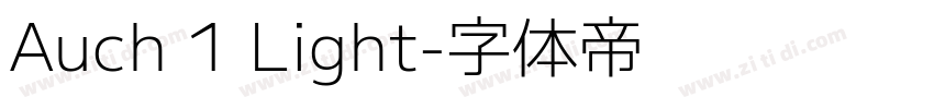 Auch 1 Light字体转换
